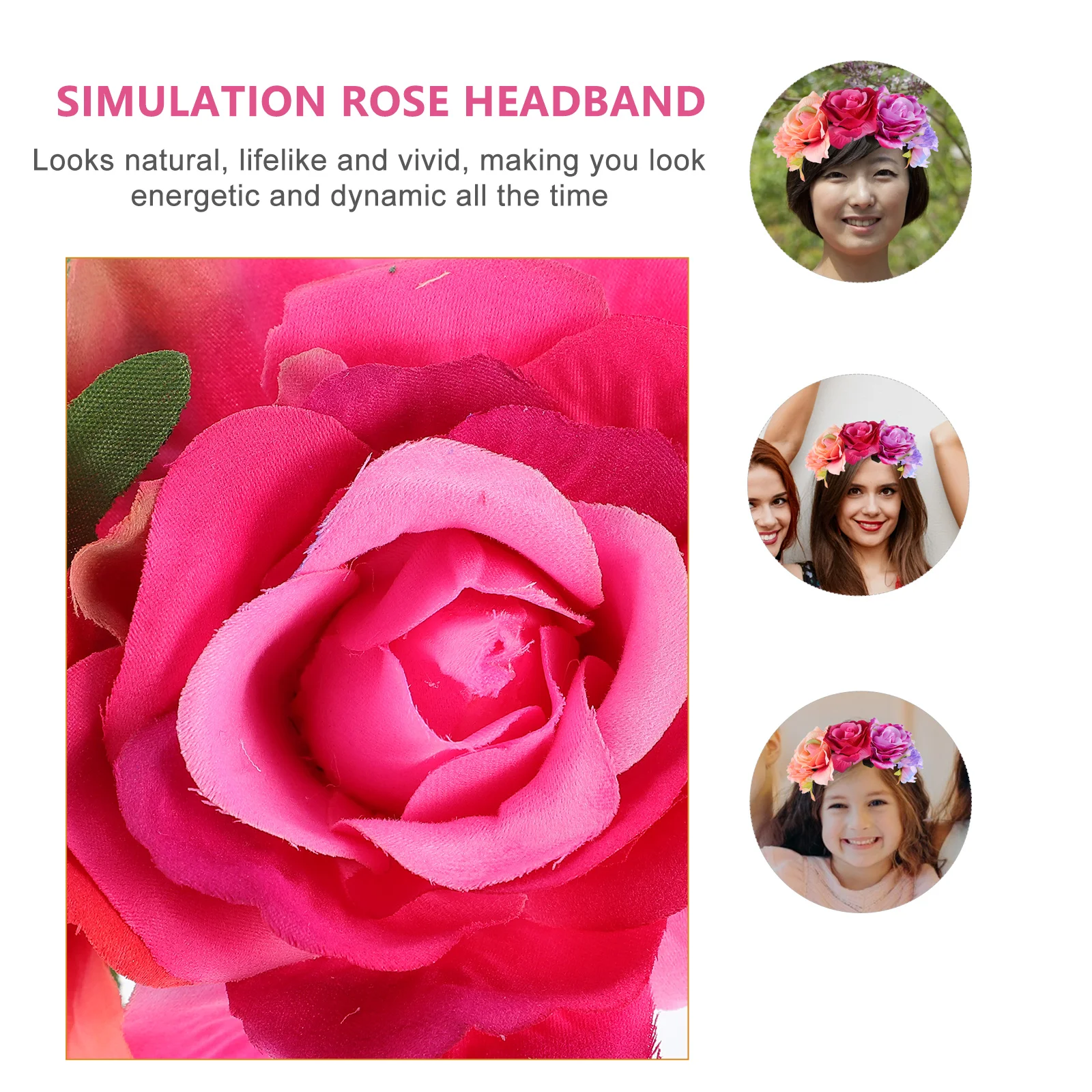 

Headbands Simulated Flower Decorative Flowers Women Headwear Simulation Rose Design Girl Hair Accessory Bridesmaid