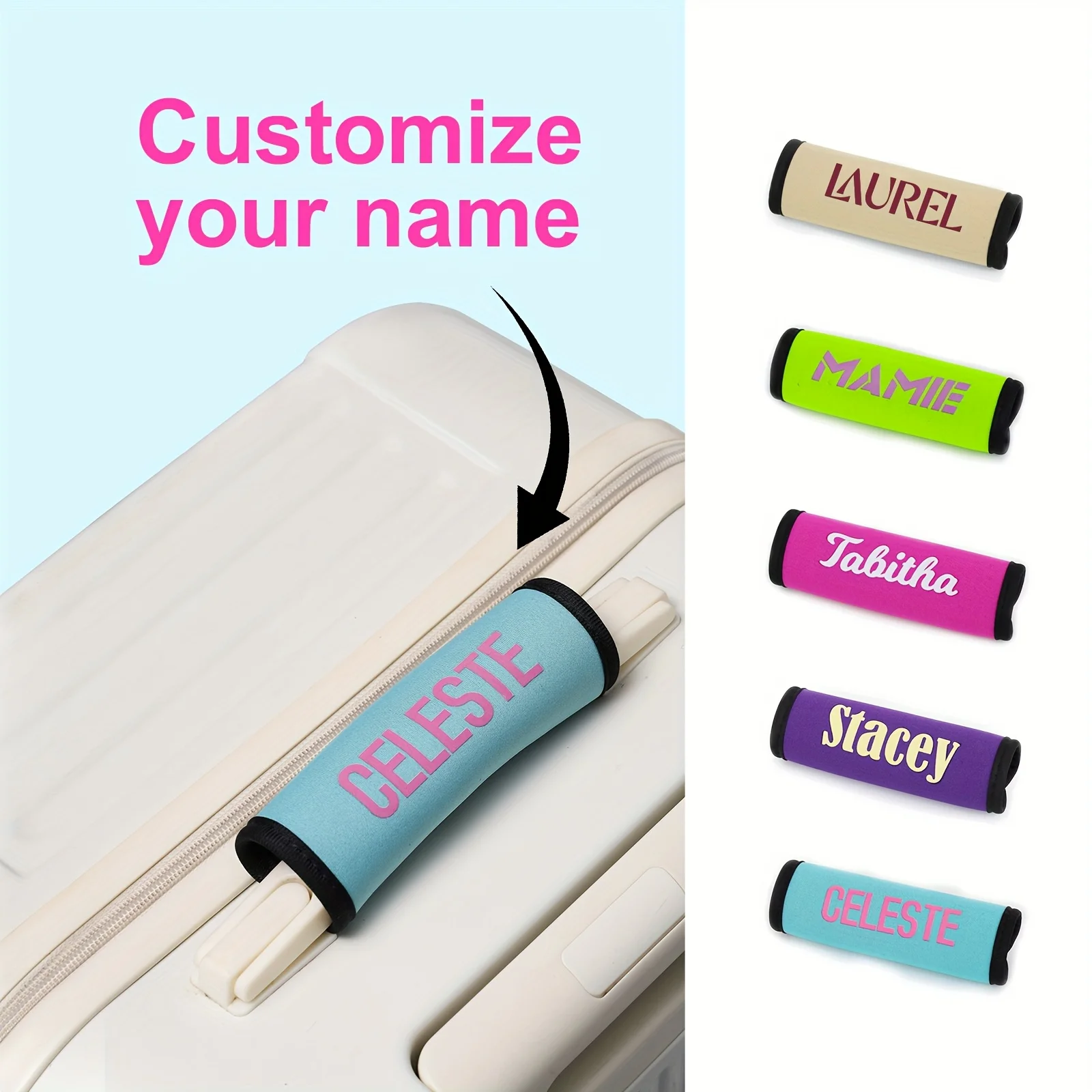 Custom Name Luggage Finder, Personalized Luggage Handle Accessory, Luggage Tag, Travel/Business Trip Assistant, Vacation Gift