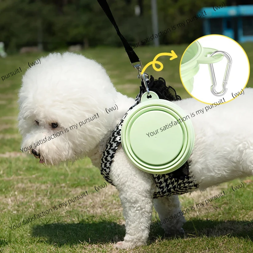 350ml Collapsible Dog Bowl Outdoor Travel Pet Drinking Bowl for Dog Cats Folding Silicone Bowl Puppy Food Container