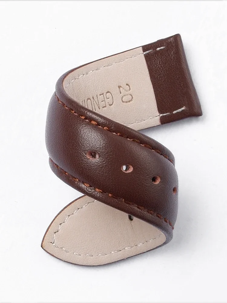 جلد العجل حزام الساعات مادة لينة حزام (استيك) ساعة شريط للرسغ 18 مللي متر 19 مللي متر 20 مللي متر 21 مللي متر 22 مللي متر 24 مللي متر مع مشبك الفولاذ المقاوم للصدأ