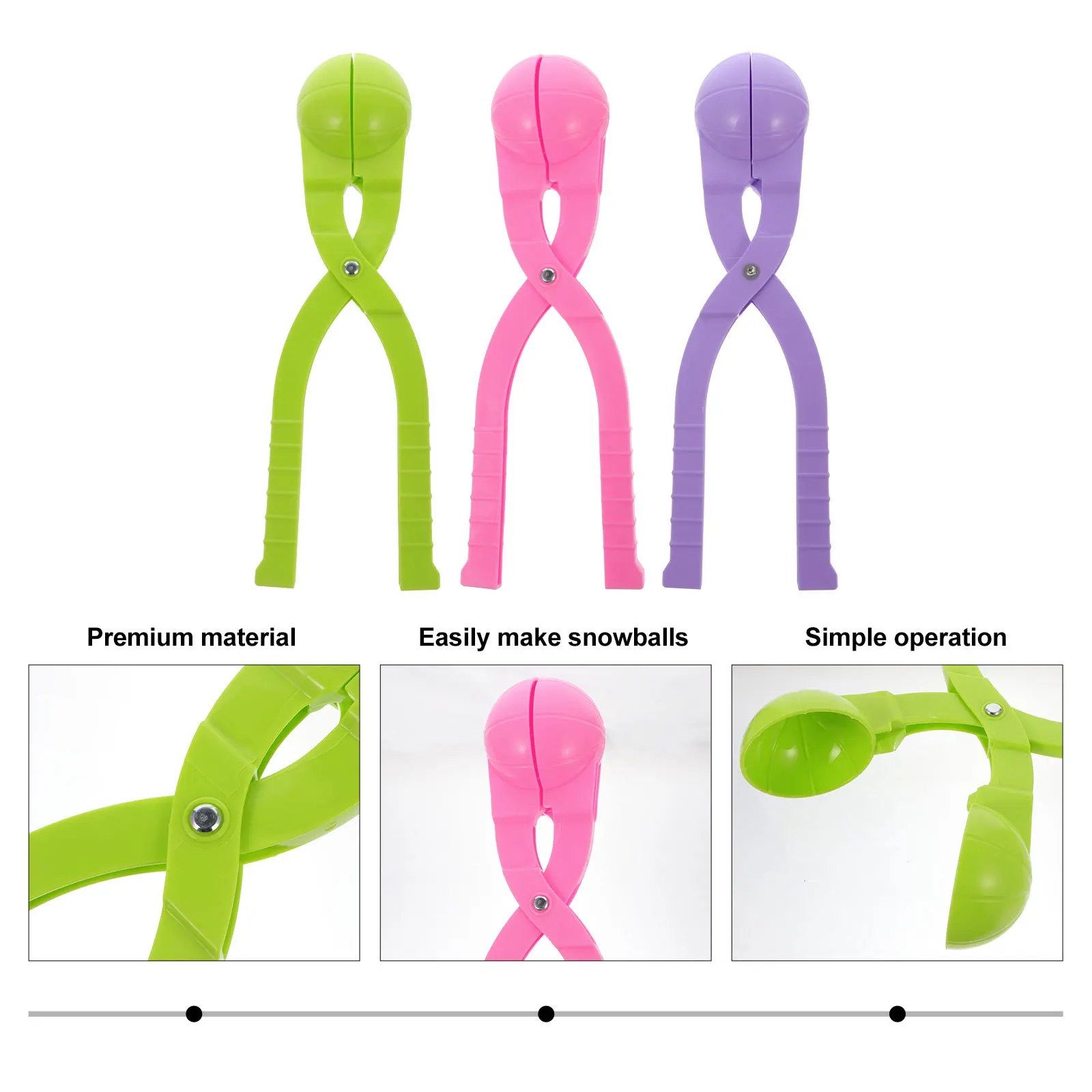 3pcs Kids For Games Making Tool Wet Sand Snow Fight Clip Mud Play Fight Snow Games Toys Clamp