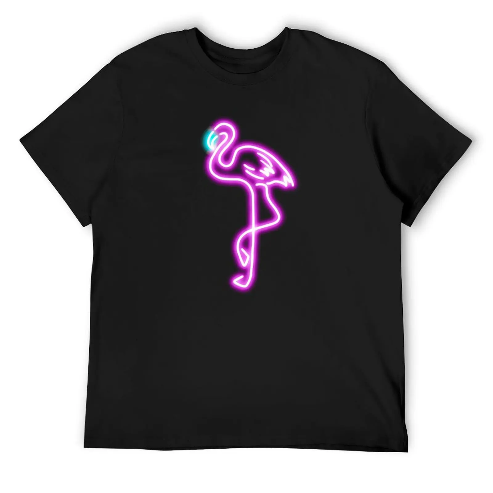 

Neon flamingo T-Shirt summer clothes for a boy mens graphic t-shirts hip hop