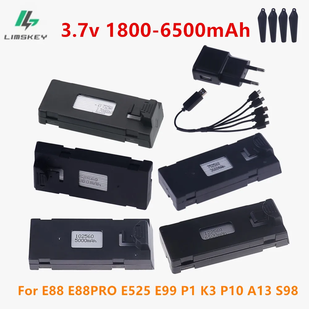 3 STKS Drone Lithium, Quadcopter Batterij voor E88 E88Pro E100 E99 K3 K6 E89 P1 P4 P5 1800 MAH 3.7 V Oplaadbaar 3 STKS Drone Lithium, Quadcopter Batterij voor E88 E88Pro E100 E99 K3 K6 E89 P1 P4 P5 1800 MAH 3.7 V Oplaadbaar