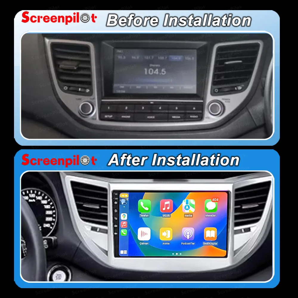 Image 4: Autoradio Android 16 pour Hyundai Tucson IX35 3 2015 2016 2017 2018 Lecteur multimédia vidéo GPS Navigation Carplay Unité 2Din