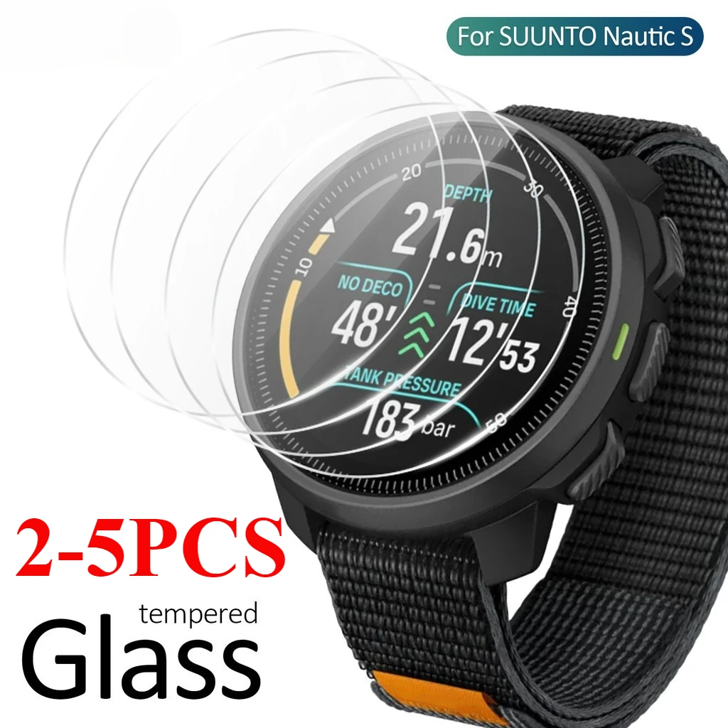 2-5PCS HD Clear Protective Glass for SUUNTO Nautic S Ocean Race 2 Run Race S Vertical Screen Protector Tempered Glass for SUUNTO
