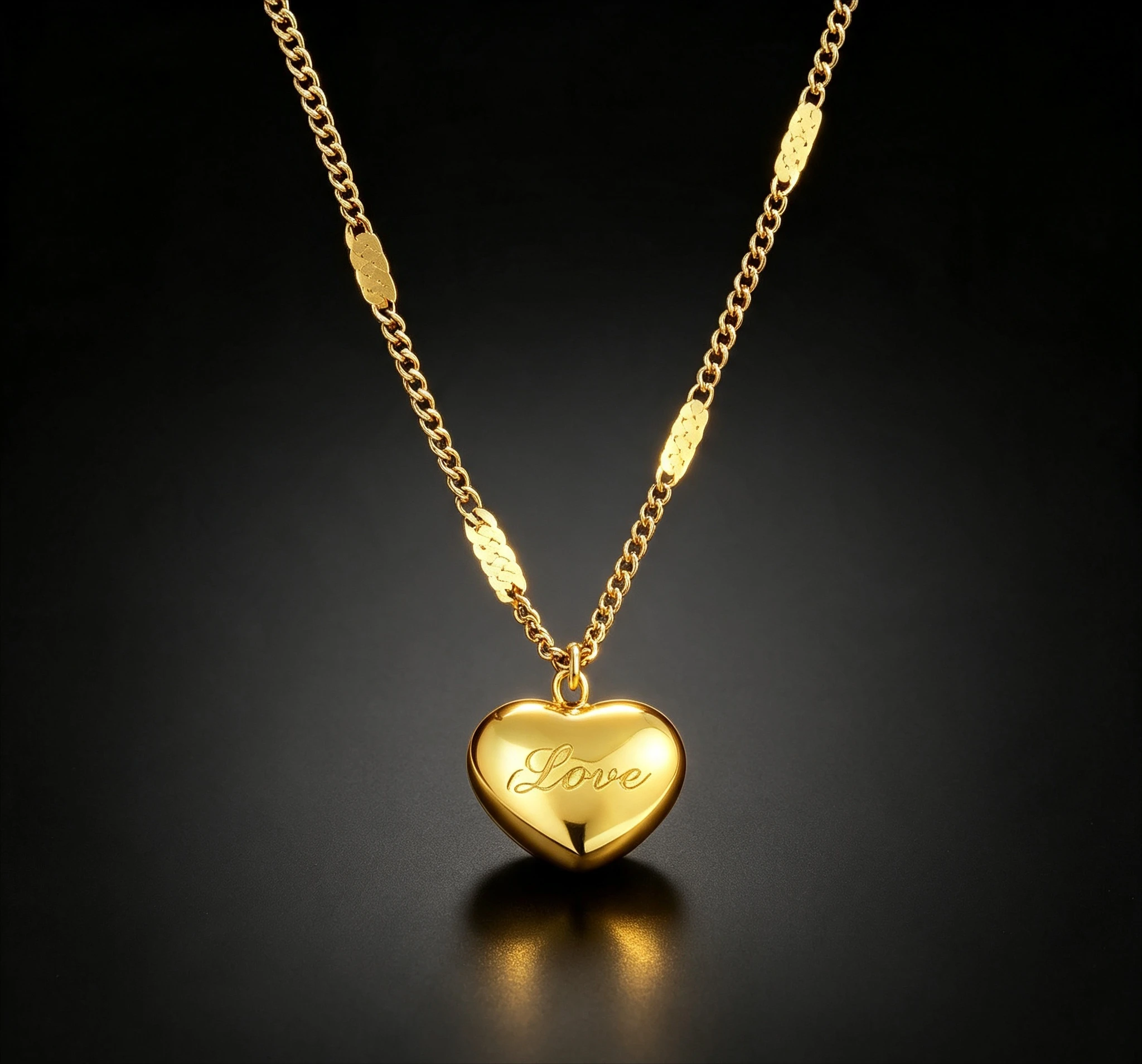real gold Women's Love Love Pendant Necklace Collarbone Giving gifts for friends