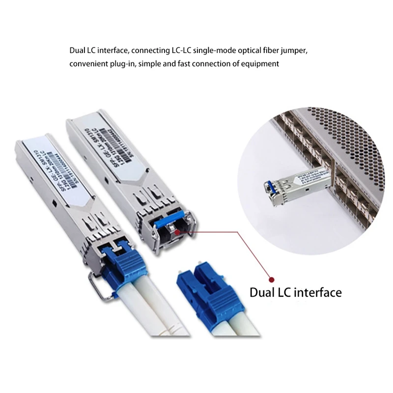 Módulo óptico SFP Gigabit, módulo óptico monomodo SFP-GE-LX-SM1310 20KM, fibra Dual 1,25G para Huawei H3C