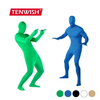 Green screen suit Movie key coveralls film Tiktok Video invisible effect for photo filming studio props
