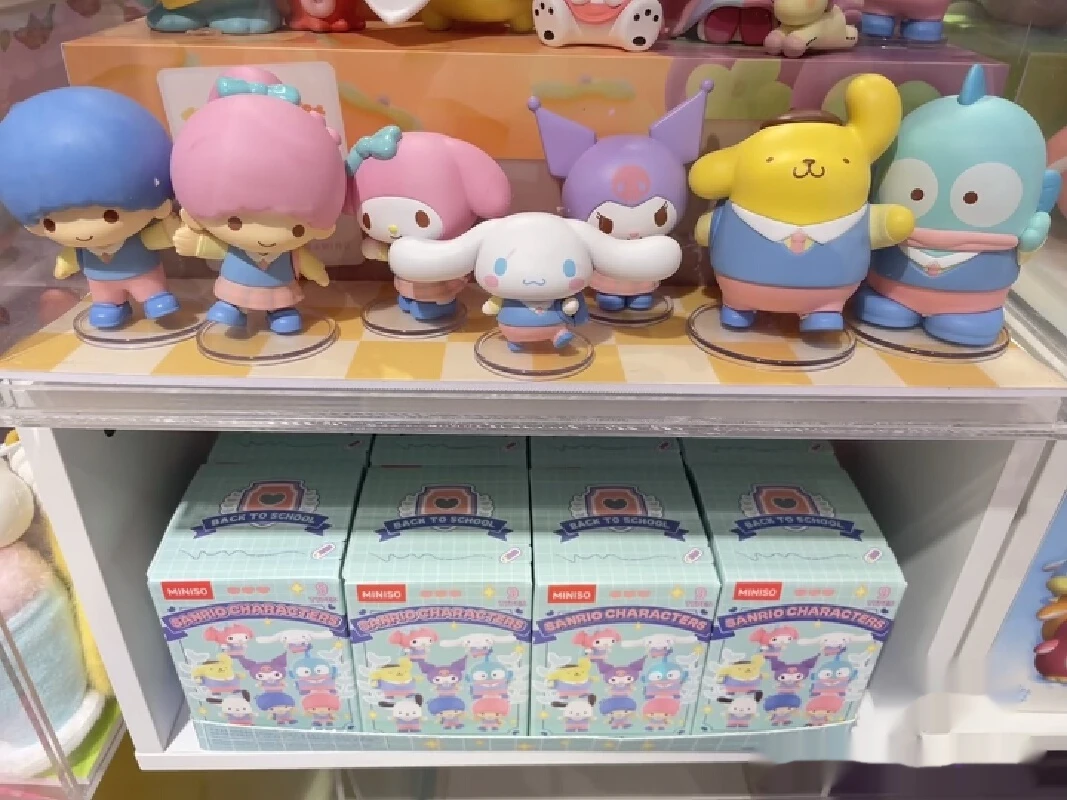 

Back To School Trendy Blind Box - Official Pompompurin & Kuromi Figure Set Cute Anime Collectible Desk Decor Gift