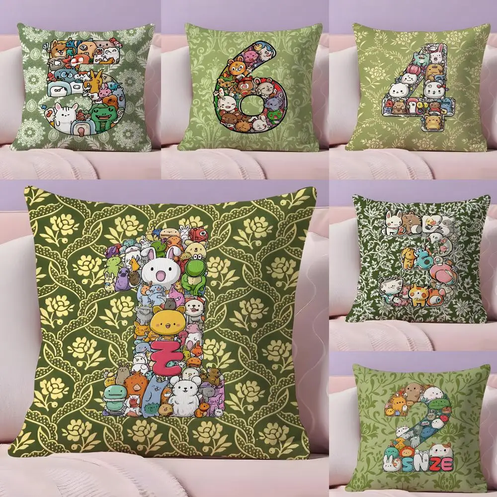 Digital Design Cushion Cover Pillow Case Plush Fabric Soft Double Sided Print Home Sofa High Quality Cushion