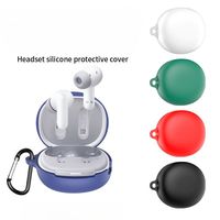 Auroras For QCY MeloBuds N30 Case Silicone Solid Color Shockproof Earphone Accessories Protector For QCY MeloBuds N30 Cover