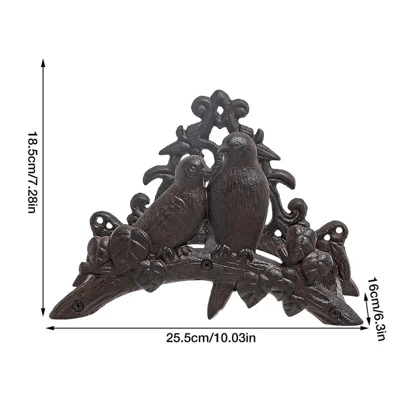 Imagem -06 - Mangueira de Jardim Titular Organizador Cabide Ferro Fundido Resistente Pássaro Mangueira de Água Titular Wall Montado Armazenamento Rack para Fora
