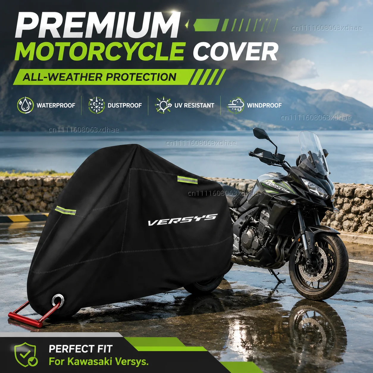 

Motorcycle Full Cover Waterproof Rain Dustproof All Season 190T Oxford Cloth For For Kawasaki Versys 650 300 300X 1000 X300