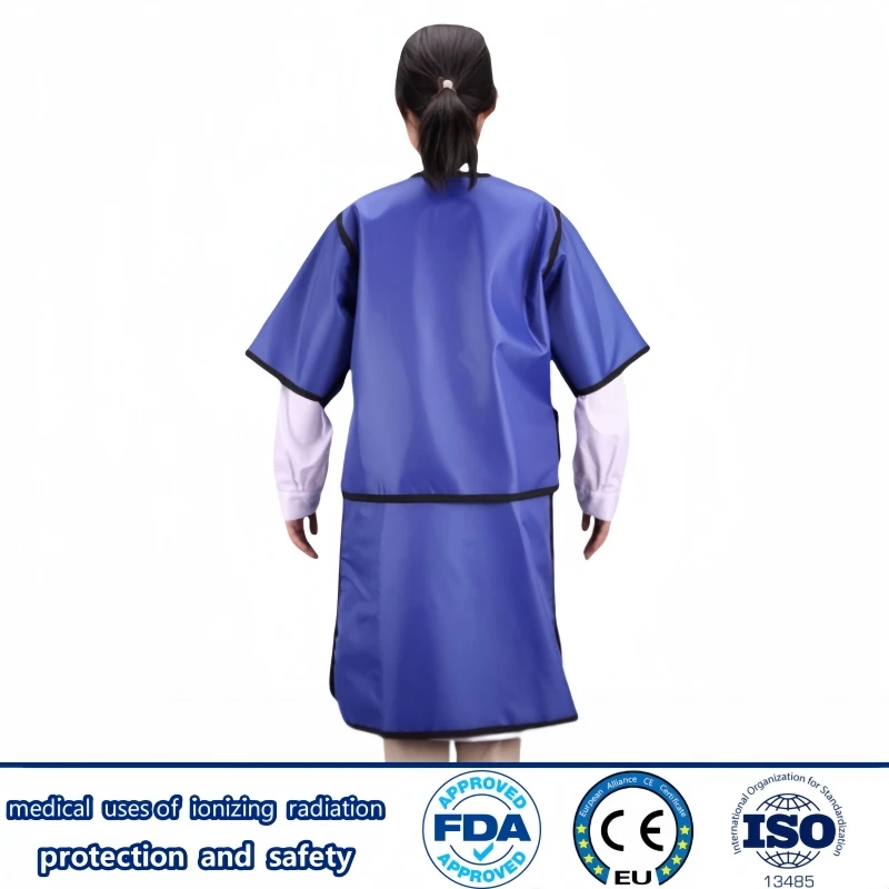 Lead Shielding-kleding: vest met korte mouwen en wikkelrok met 0,35/0,5 mmpb-bescherming voor röntgen-gamma-ray nucleaire straling