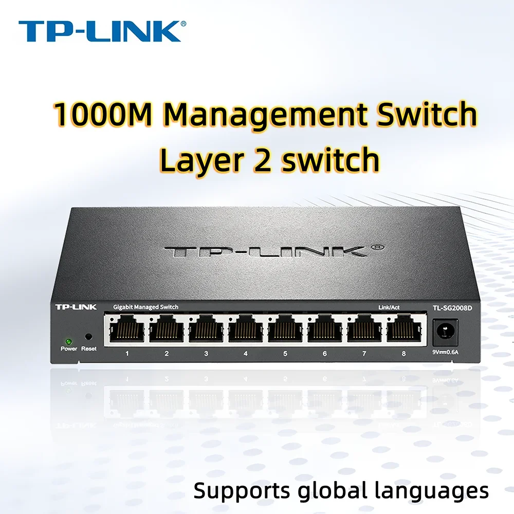 TP-LINK Gigabit Web Management 8port Switch VLAN Isolation Ethernet Hub Convergence Speed Limit 1000Mbps Internet Splitter