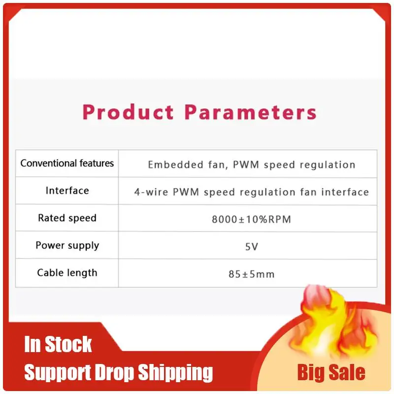 최고 상품 PWM 속도 조절 팬이 있는 Raspberry Pi CM5 방열판용 통합 냉각 팬 3Mm 스페이서 컬럼