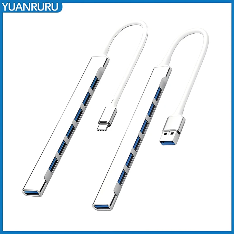 7 Port USB Hub 3.0 High Speed 5Gbps Splitter For PC Computer Laptop Accessories