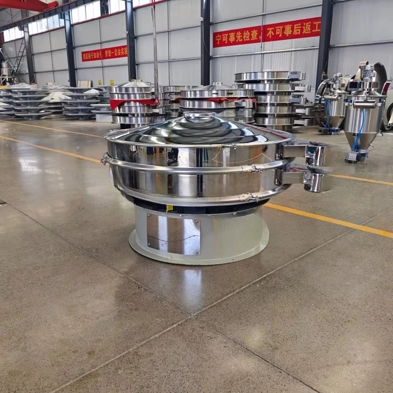 Wholesale SUS304 Food Grade Vibrating Screen for Sugar Milk Cocoa Powder Automatic Rotary Sifter for Food Factory