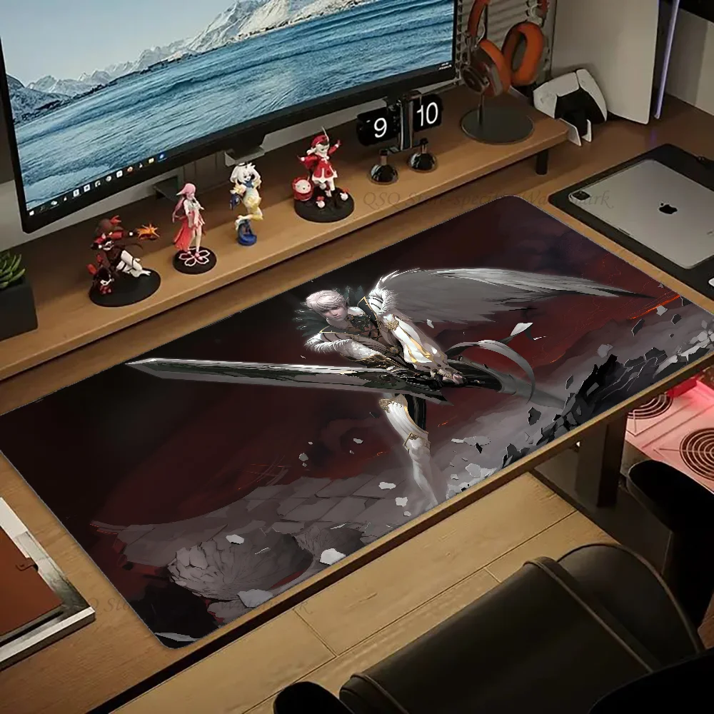 حصيرة مكتبية مع وسادة للألعاب ، 1 ، كتان ، 2 لوحة ماوس ، لوحة مفاتيح ، ملحقات ألعاب رئيسية ، XXL #4