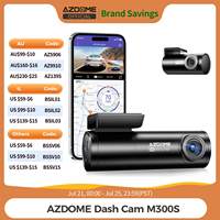 AZDOME M300S 4K Dash Cam Front and Rear, 5.8G WiFi GPS Dash Camera for Cars, Free 64GB SD Card, Voice Control, WDR Night Vision