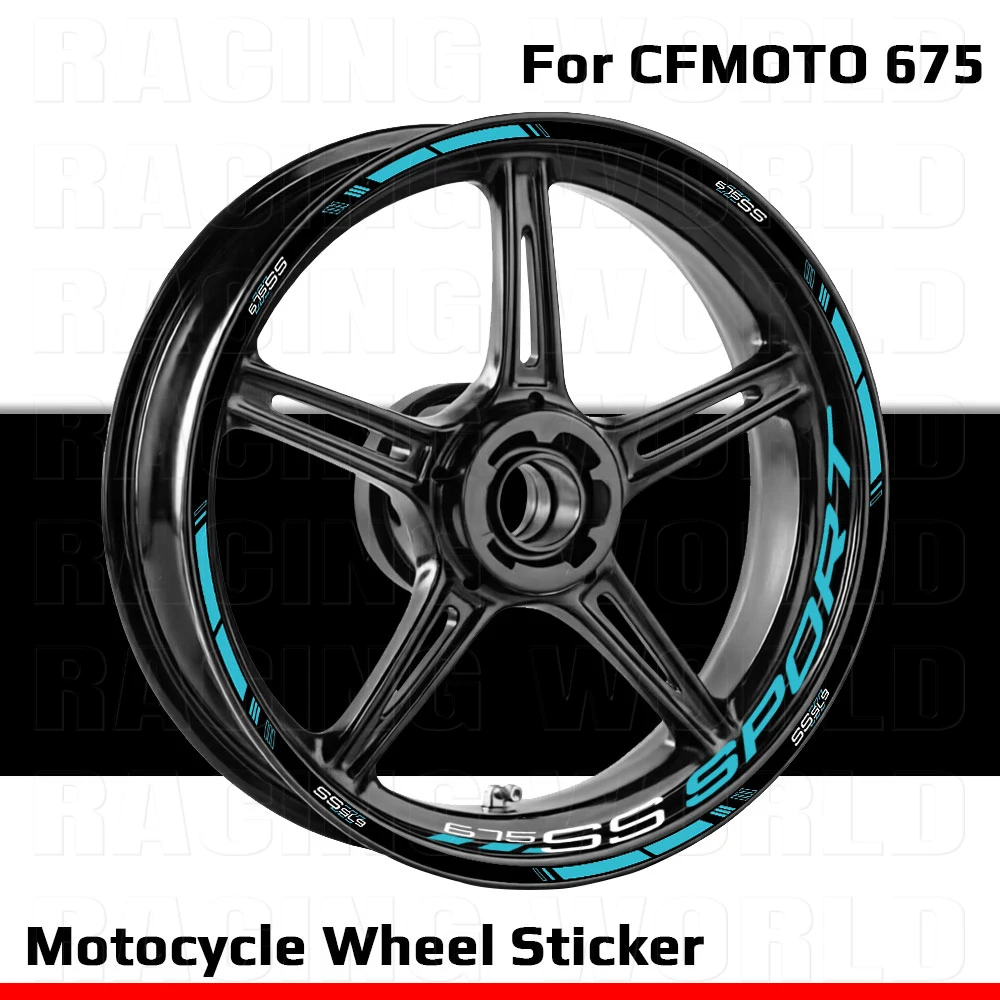 Reflective Wheel Sticker Rim Strips Tape Hub Decal Accessories For CFMOTO 675SR-R 675SRR 675SS