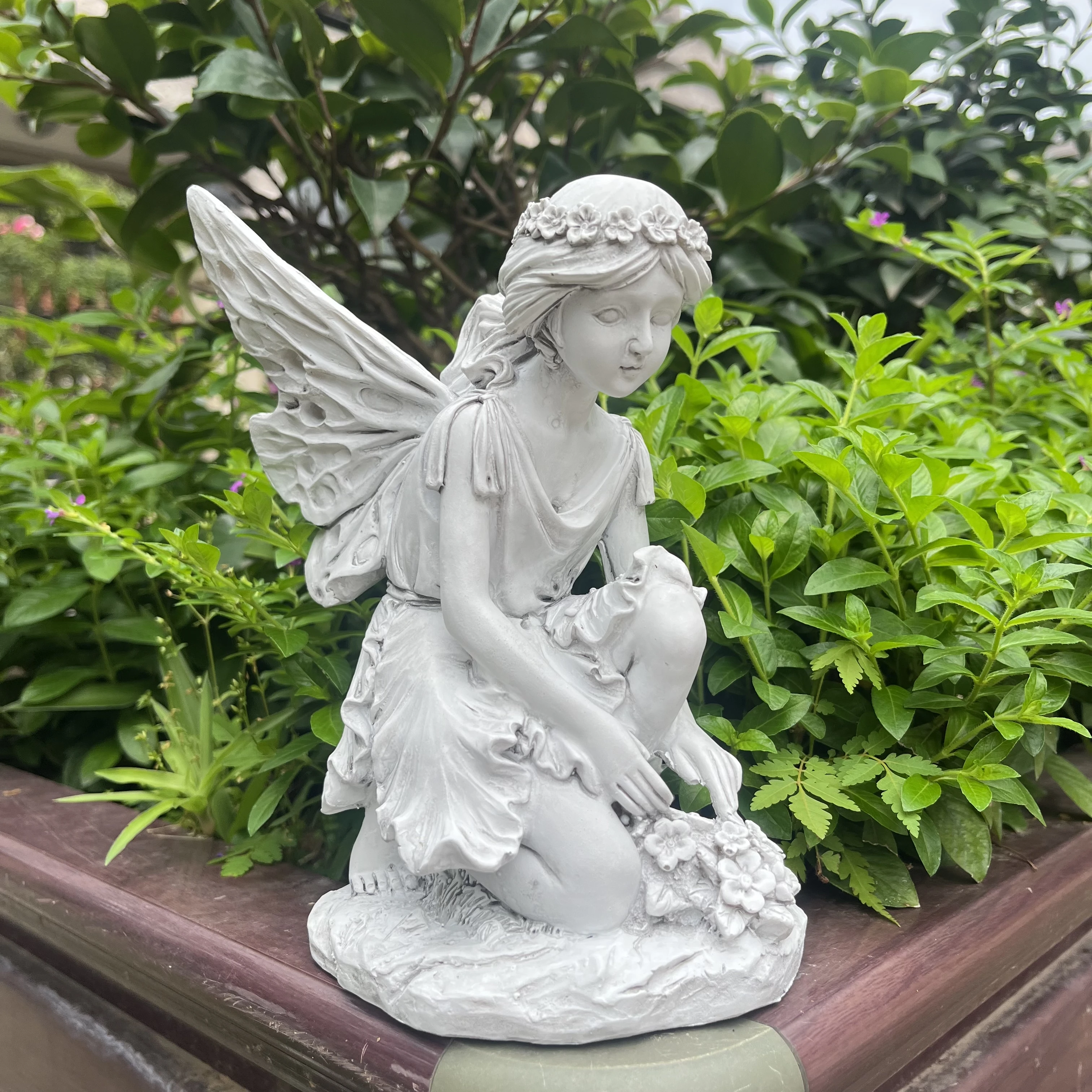 Tudor Tullec Fairy Statue Resin Flower Fairy Angel Statue Fairy Fairy Garden Decoration Resin Ornament