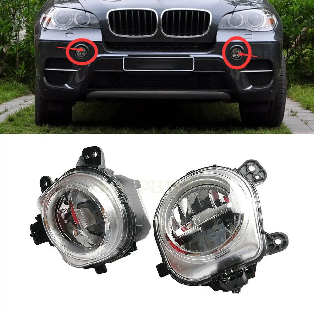 

Front Bumper Fog Light Intake Air Vent Cover Grill Signal Daytime Lamp Bulb For BMW X3 F25 X4 F26 X5 F85 F15 F16