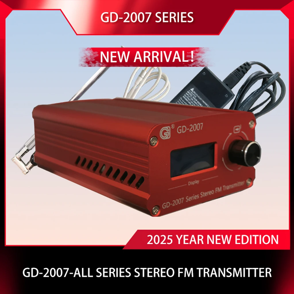 

7 watt wireless PLL FM Transmitter Mini Radio Stereo Station Broadcast FM Transmitter+Adapter+15w Antenna