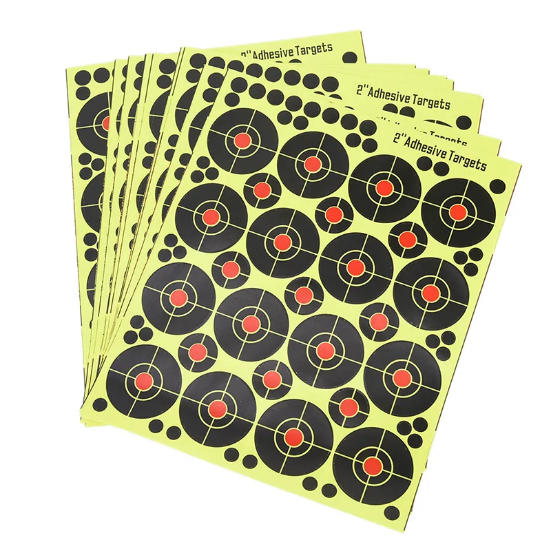 Glow Florescent Paper Target for Hunting Arrow, Tiro Alvos, seta, 160pcs, 10 folhas