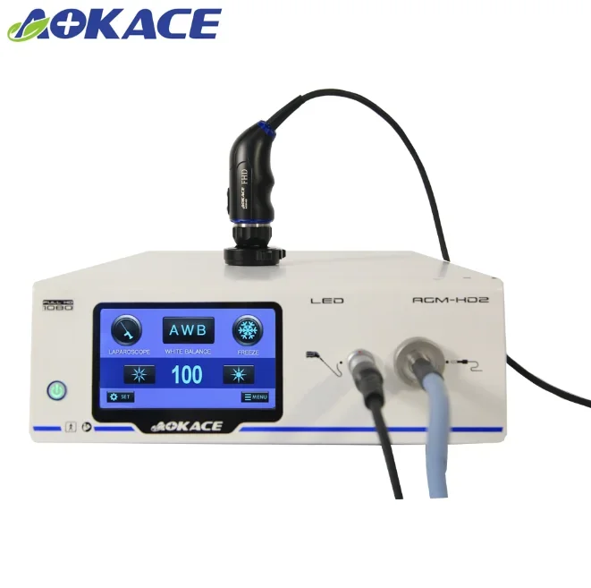 LED Light Source and Full HD Endoscope camera system 2 in 1 medical for laparoscope surgery