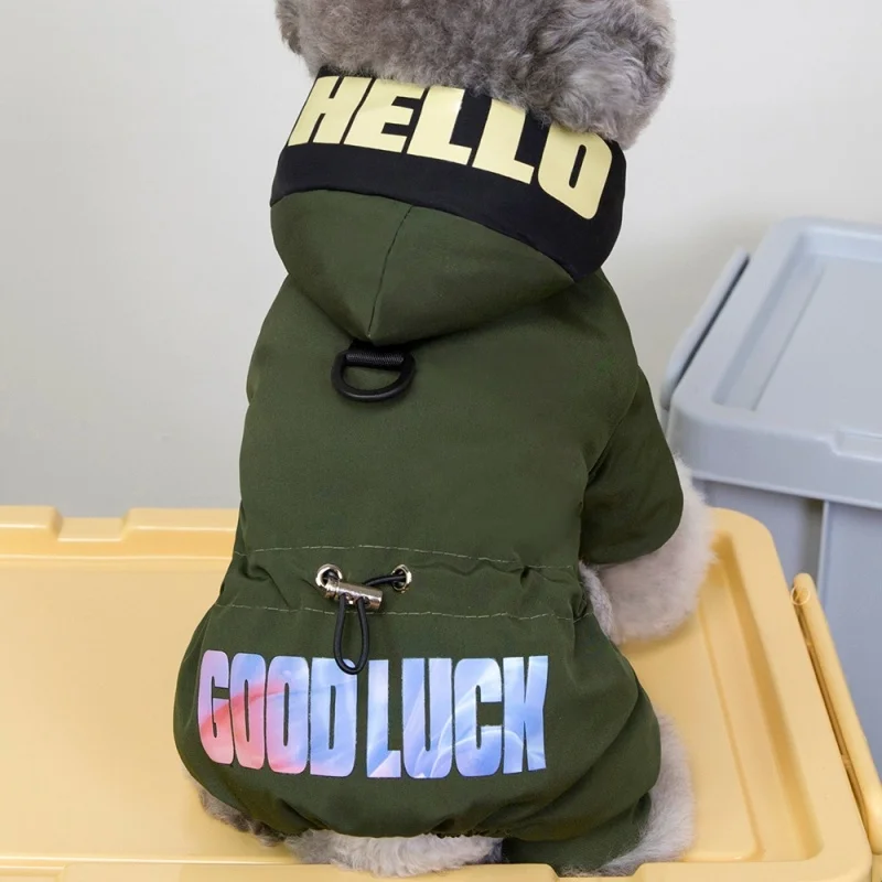Waterproof Pet Jumpsuits Winter Fleece Dog Clothes Coat with D-ring For Small Dogs Yorkshire Bichon Puppy Clothing ropa perro