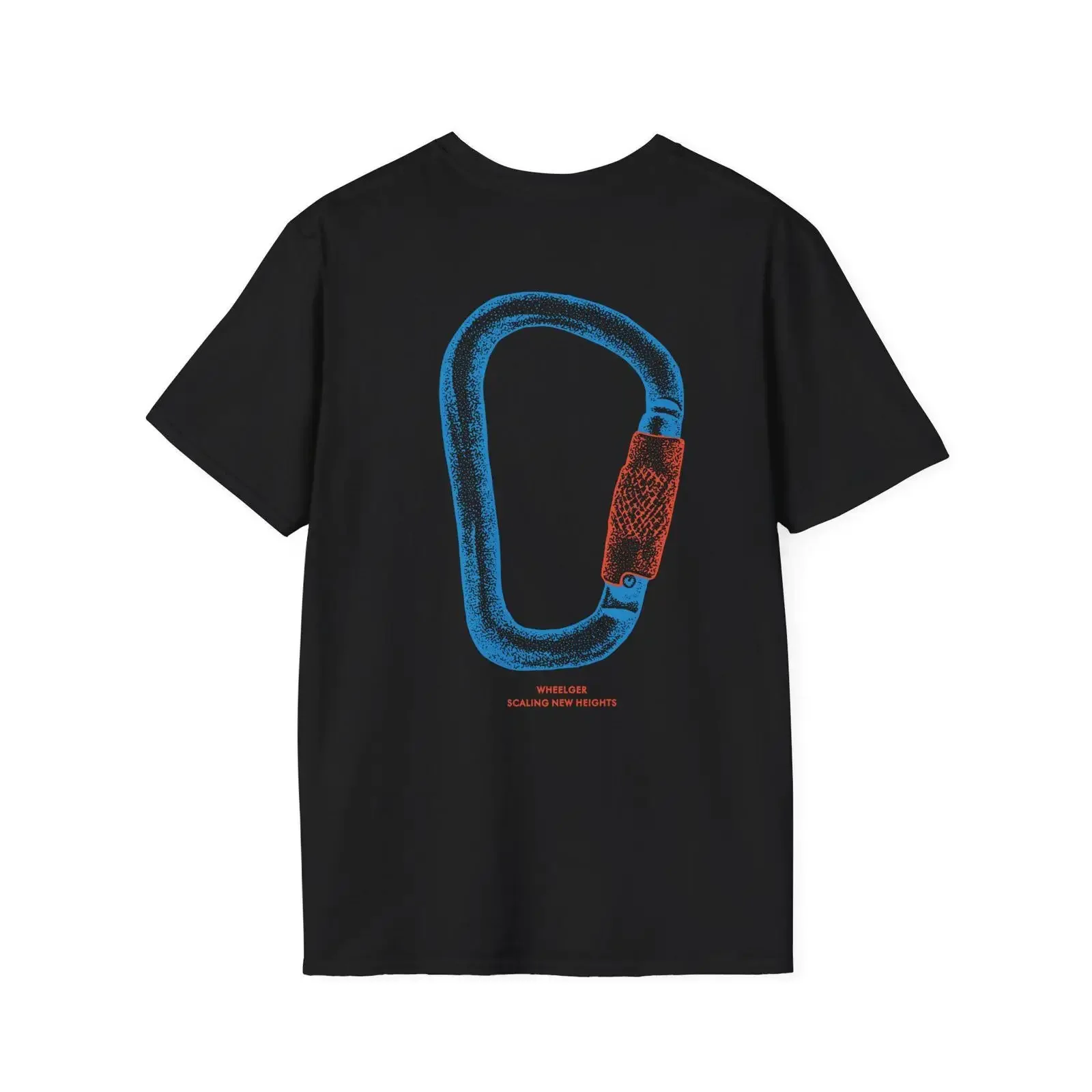Rock Climbing T Shirt with Carabiner Design Softstyle vintage Washed Stretched Comfortable fashion streetwear Unisex Versatile