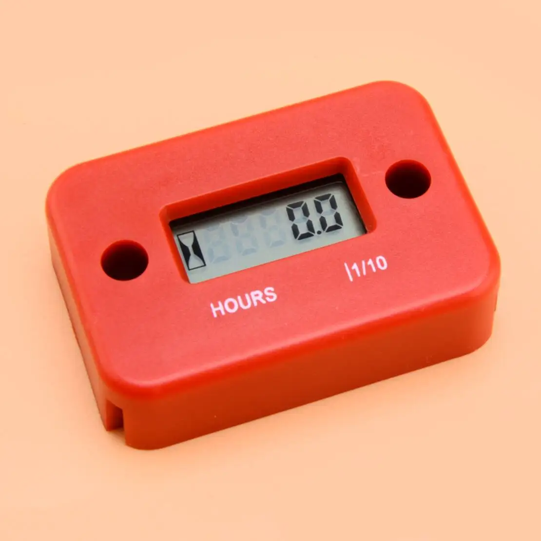 Digital LCD Vibration Hour Counter Operating Hour Counter Engine Hour Meter Red Fit For Motorcycle Tractor Log Spliter Boat