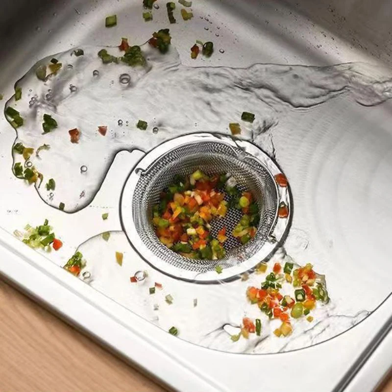 

Thickened Anti Clog Drain Filter Universal Leak Proof Mesh For Sink Basket Debris Catcher Stainless Steel Kitchen Sink Strainer