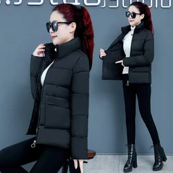 2025 Autumn Winter Coat Women Loose Short Coat Parka Overcoat Black Red Cotton-padded Jacket Clothes Female Streetwear Outerwear