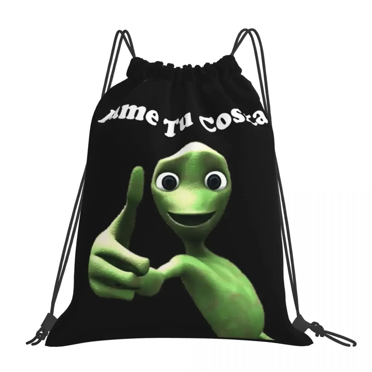 Dame Tu Cosita Branco Sacos De Cordao Portátil, mochila informal, bolsillo con cordón, bolsa deportiva, bolsa De libros para estudiantes d