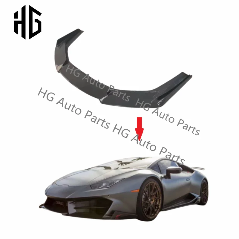 Vors style real carbon fiber front bumper splitter lip for lamborghini huracan lp580 v style car lips body parts