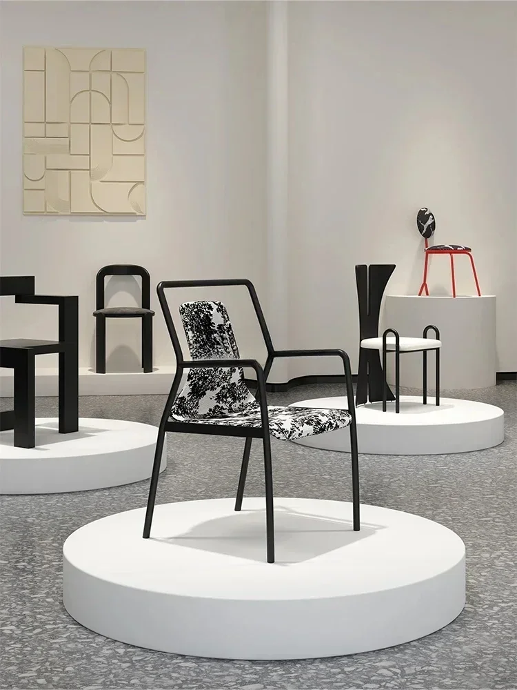 كرسي منزلي مصمم من القرون الوسطى ومسند ظهر وخفيف الوزن وكرسي تفاوض شاي فاخر #1