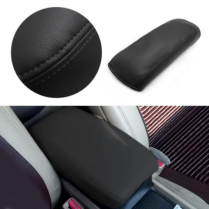 

Black Micro Leather Car Accessories Center Console Armrest Box Cover Trim For Honda Civic 8th Gen 2006 2007 2008 2009 2010 2011