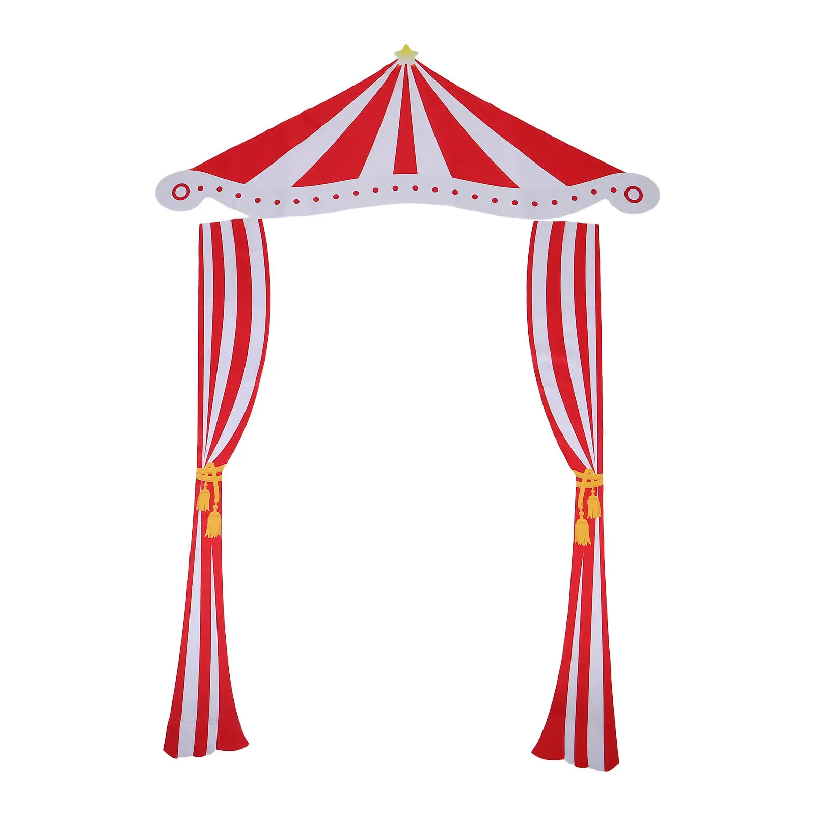 Circus Theme Party Decorations – Red & White Striped Backdrop, Door Curtain, Photo Booth Prop