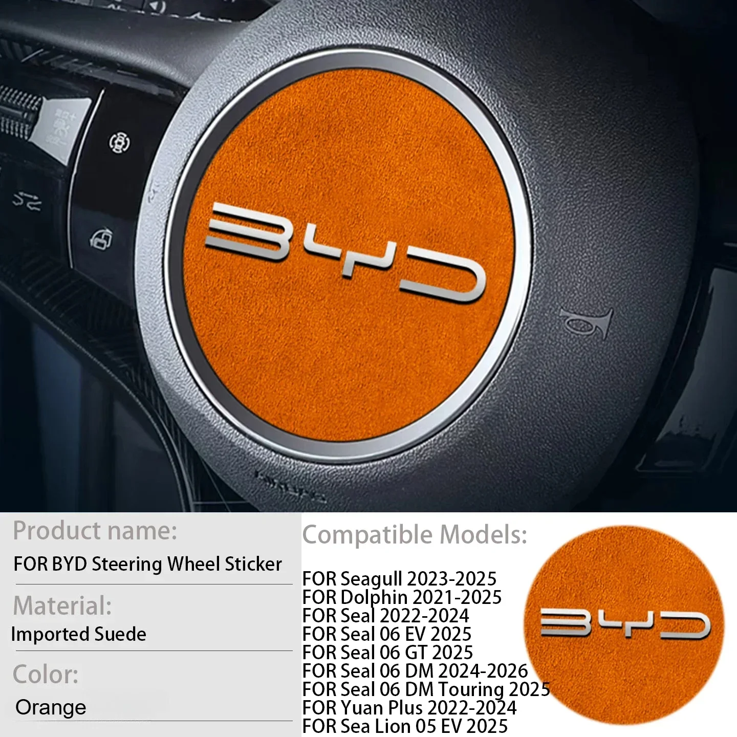 Für BYD Alle Serien Auto-Lenkrad-Aufkleber für Seal U 6 Dolphin Surf Sealion 5 6 7 ATTO3 ATTO2 Yuan Anti-Kratz-Zubehör – Detail 11