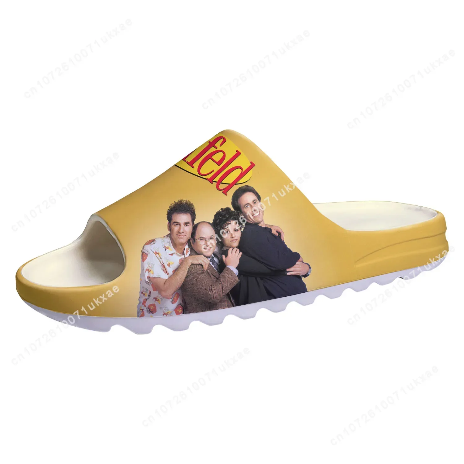 Seinfeld Sitcom weiche Sohle Slipers Home Clogs maßge schneiderte Schritt auf Wassers chuhe Herren Damen Teenager Schritt in Sandalen