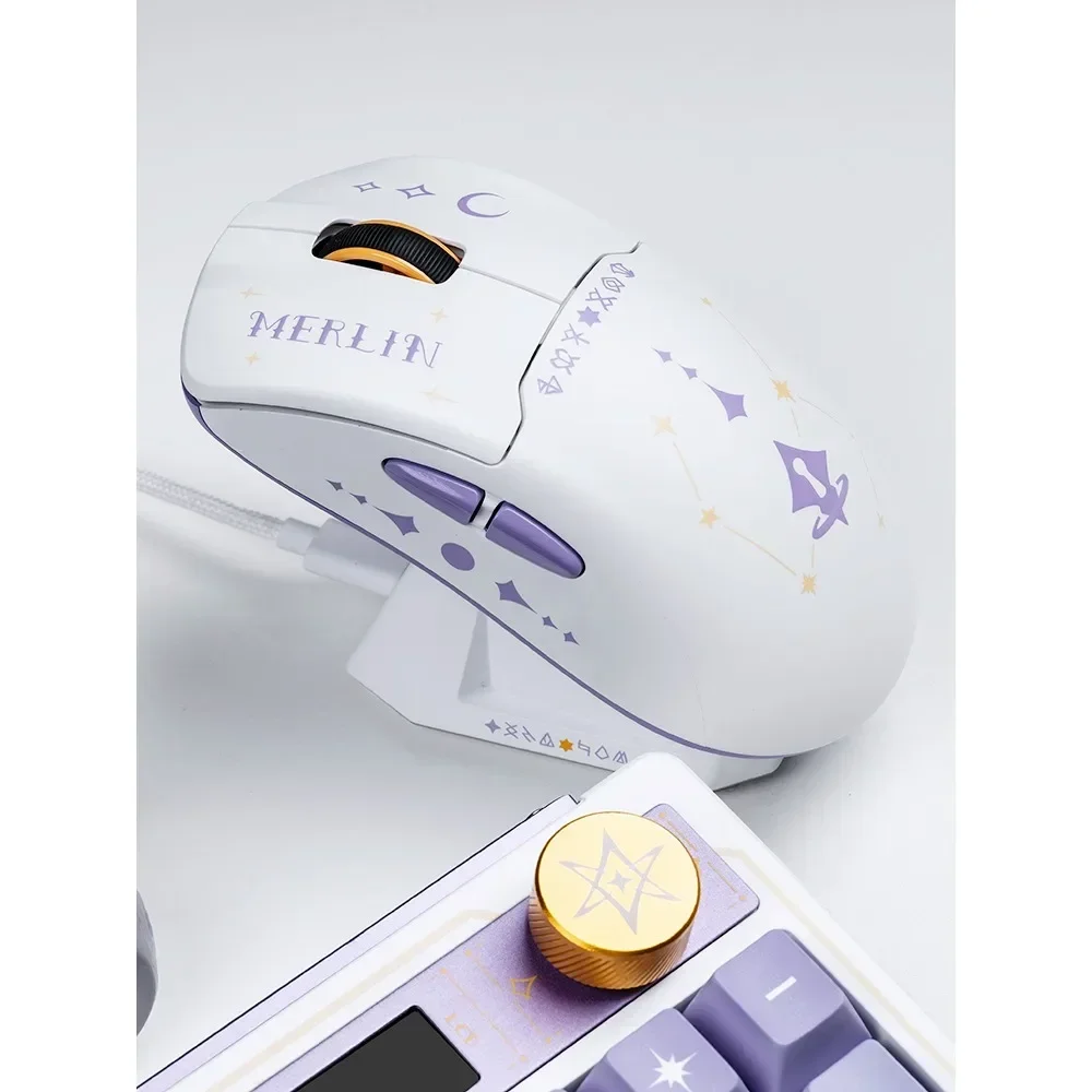 Imagem -05 - Valkyrie-mouse Sensor Tri-mode Doca de Carregamento sem Fio Leve Esport Gaming Escritório Óptico Ergonômico Paw3395 58g 26000dpi