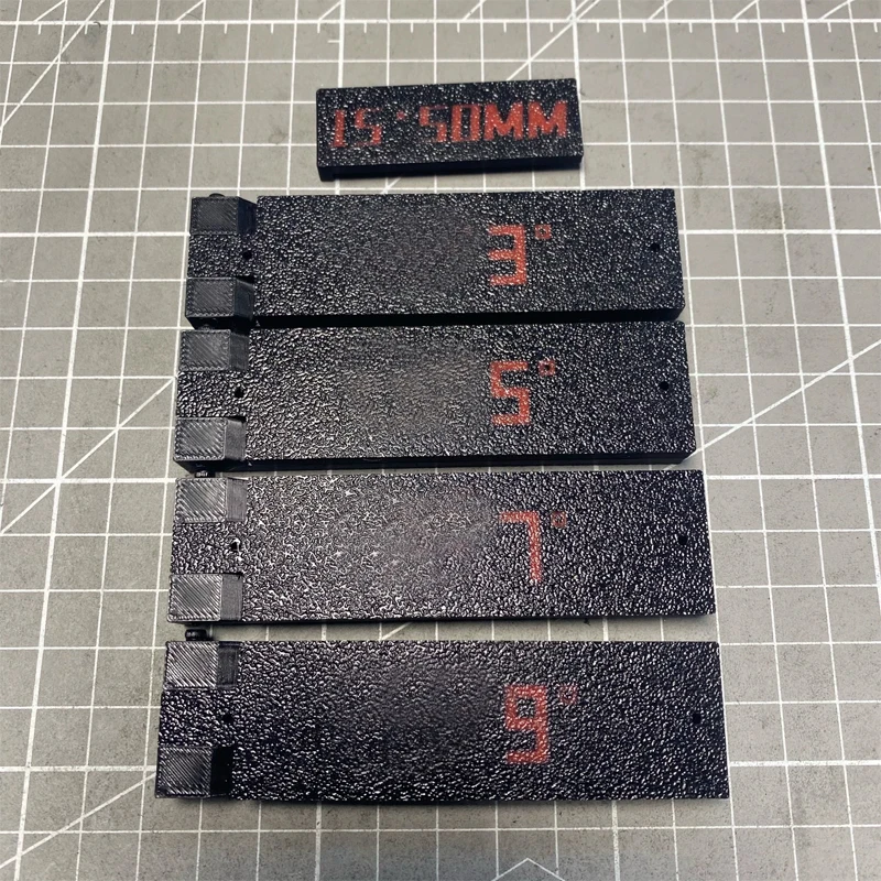 1Set 3°/5°/7°/9° 3mm Sponge Brake Angle Cutter 3D Printed Brake Pad Cutting Board for Tamiya 4WD Car Model Modification Tools