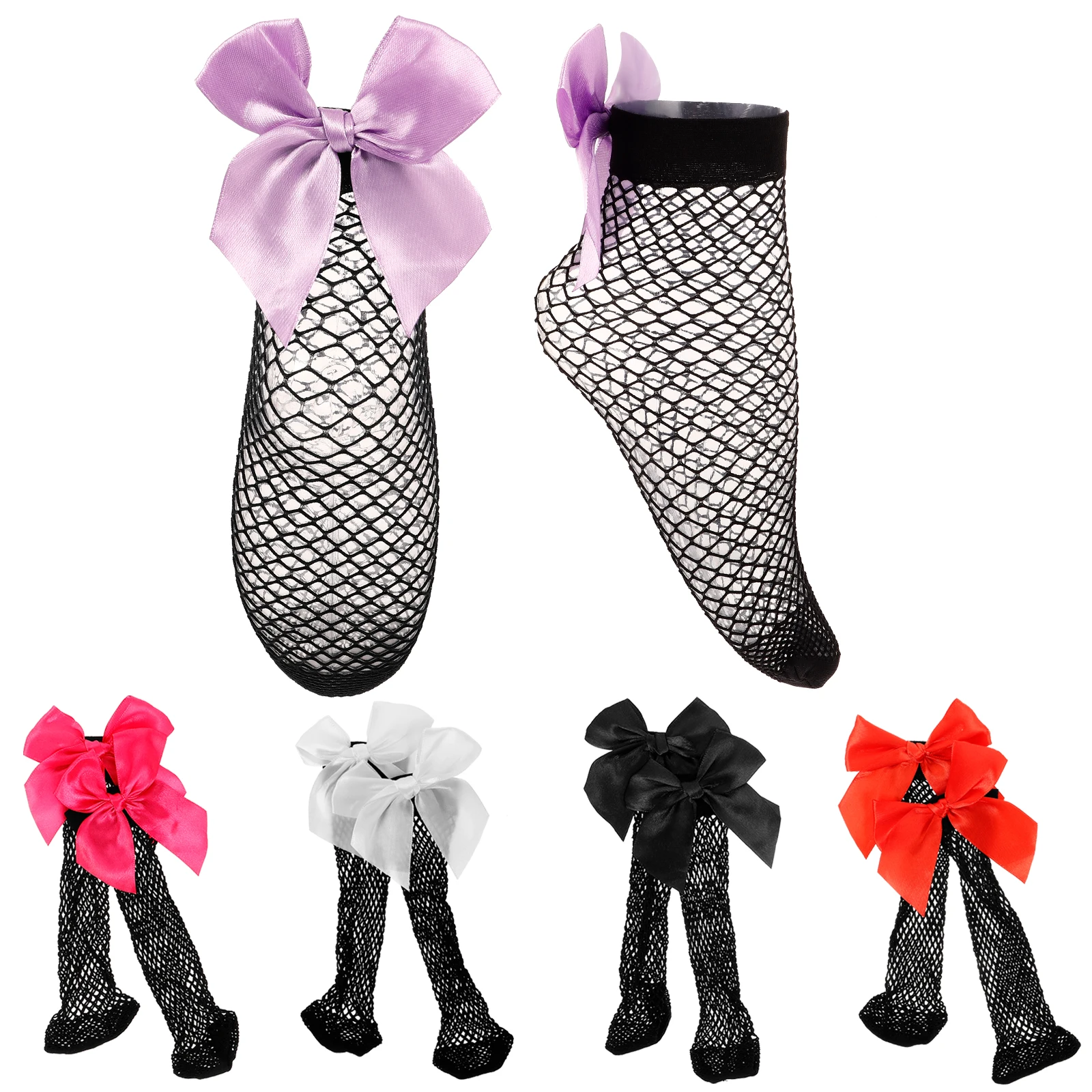 

Japanese Style Socks Cute Bowknot Mesh Ankle Non Slip Short Women Low Lace Knot Stocking Butterfly Bow Socks