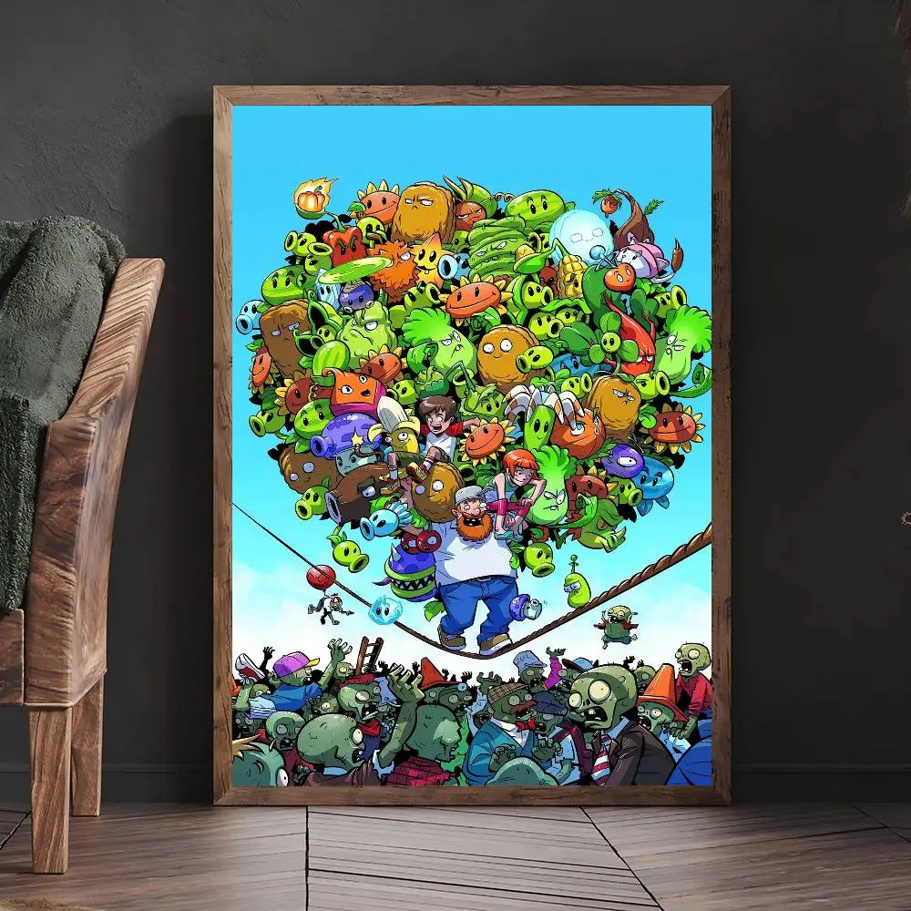 P-Plants مقابل الزومبي أنيمي الملصقات لزجة ورق أبيض ملصق DIY غرفة بار مقهى Kawaii غرفة ديكور #3