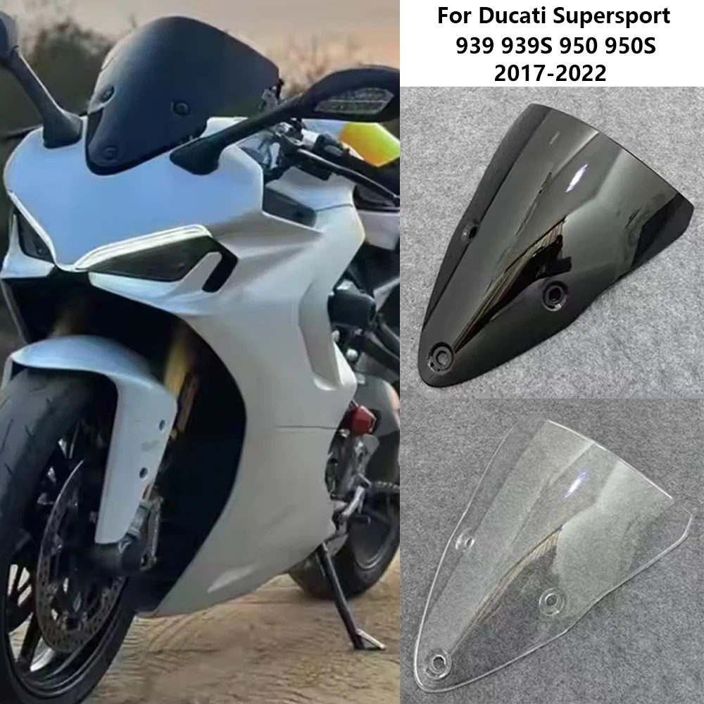 For Ducati Supersport 939 S 939S 950S 2017 -2021 2022 Super Sport 950 Windshield Double Bubble Windscreen Screen Wind Deflectors