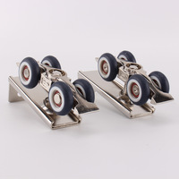 2pcs Zinc Alloy Sliding Door Roller Bear 30KG Home Room Wardrobe Wood Door Hanging Wheels For Furniture Hardware Wheel