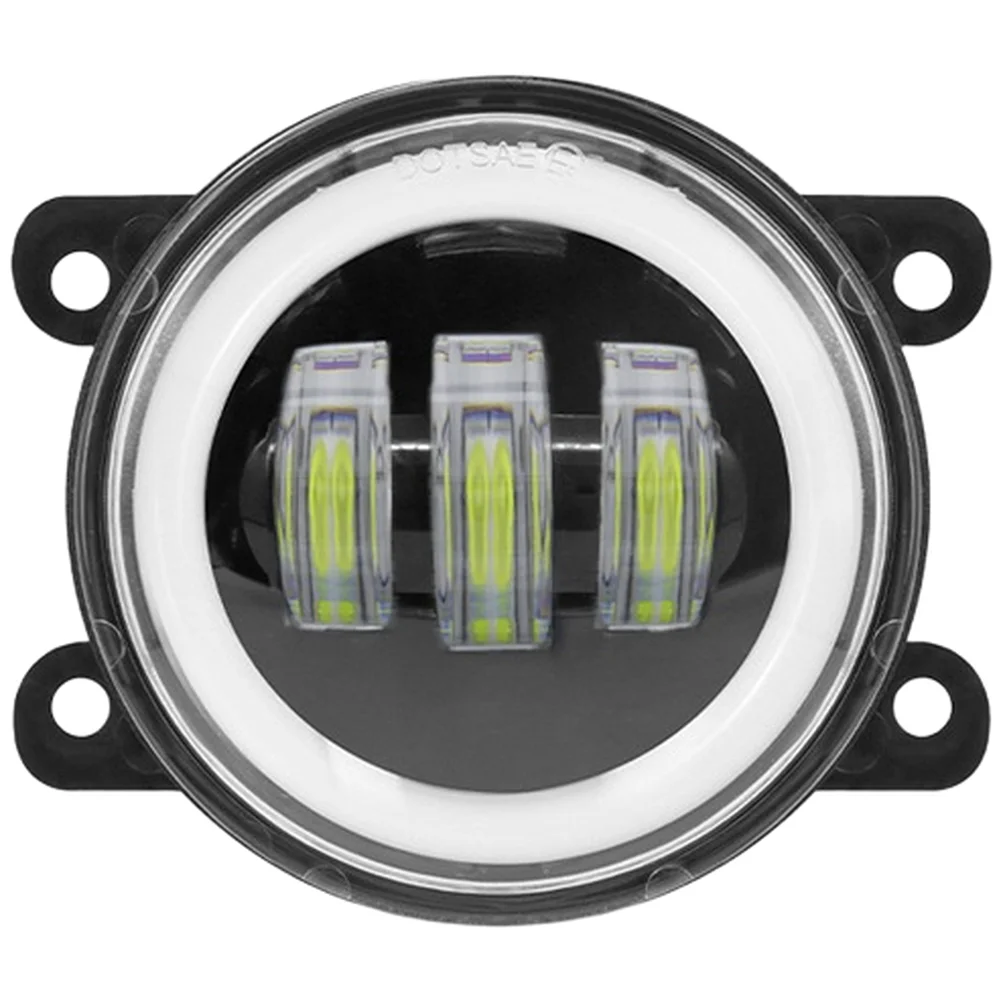 Headlight Ring LED Fog Lights Night Driving Cast Aluminum Shell Three Lighting Modes Pre-wired Connectors For Most Vehicles