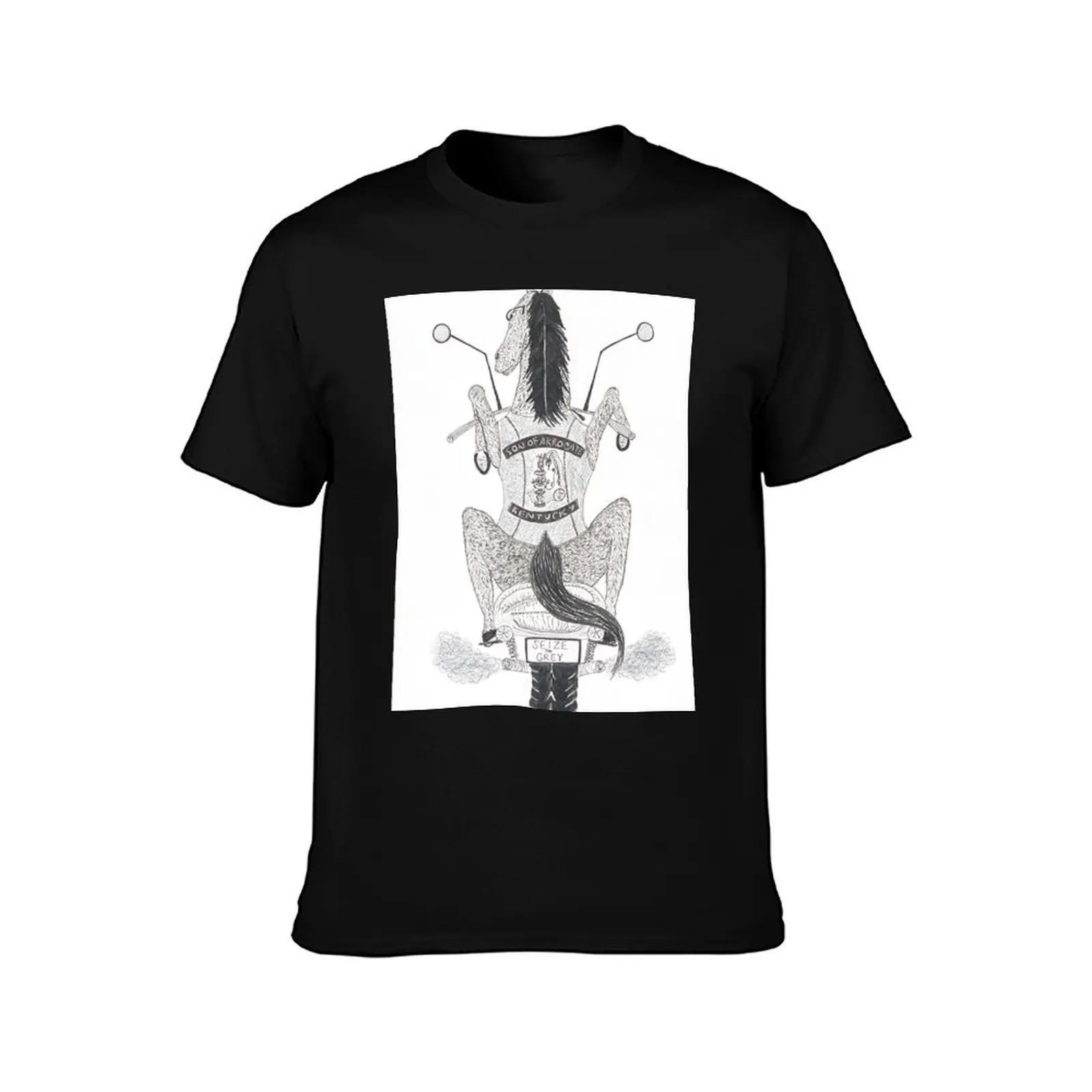Biker Seize the Grey T-Shirt Work Utility Casual Tee Shirt T-Shirt